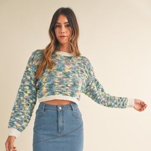 MULTI COLOR KNIT SWEATER TOP